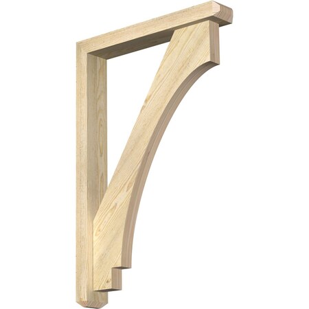 Ekena Millwork Imperial Craftsman Rough Sawn Bracket w/ Offset Brace, Douglas Fir, 4"W x 24"D x 36"H BKT0402X24X36IMP04RDF